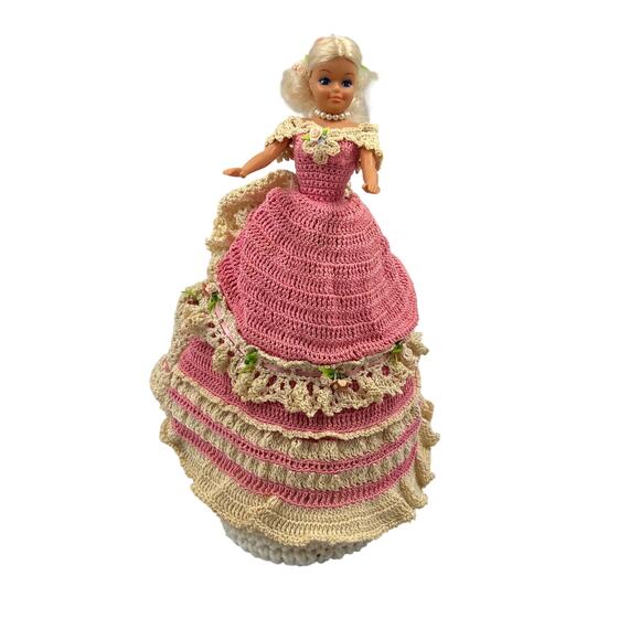 Vintage Annie's Attic February 1993 Pink Victorian GWTW Dress Handmade Doll - Picture 2 of 12
